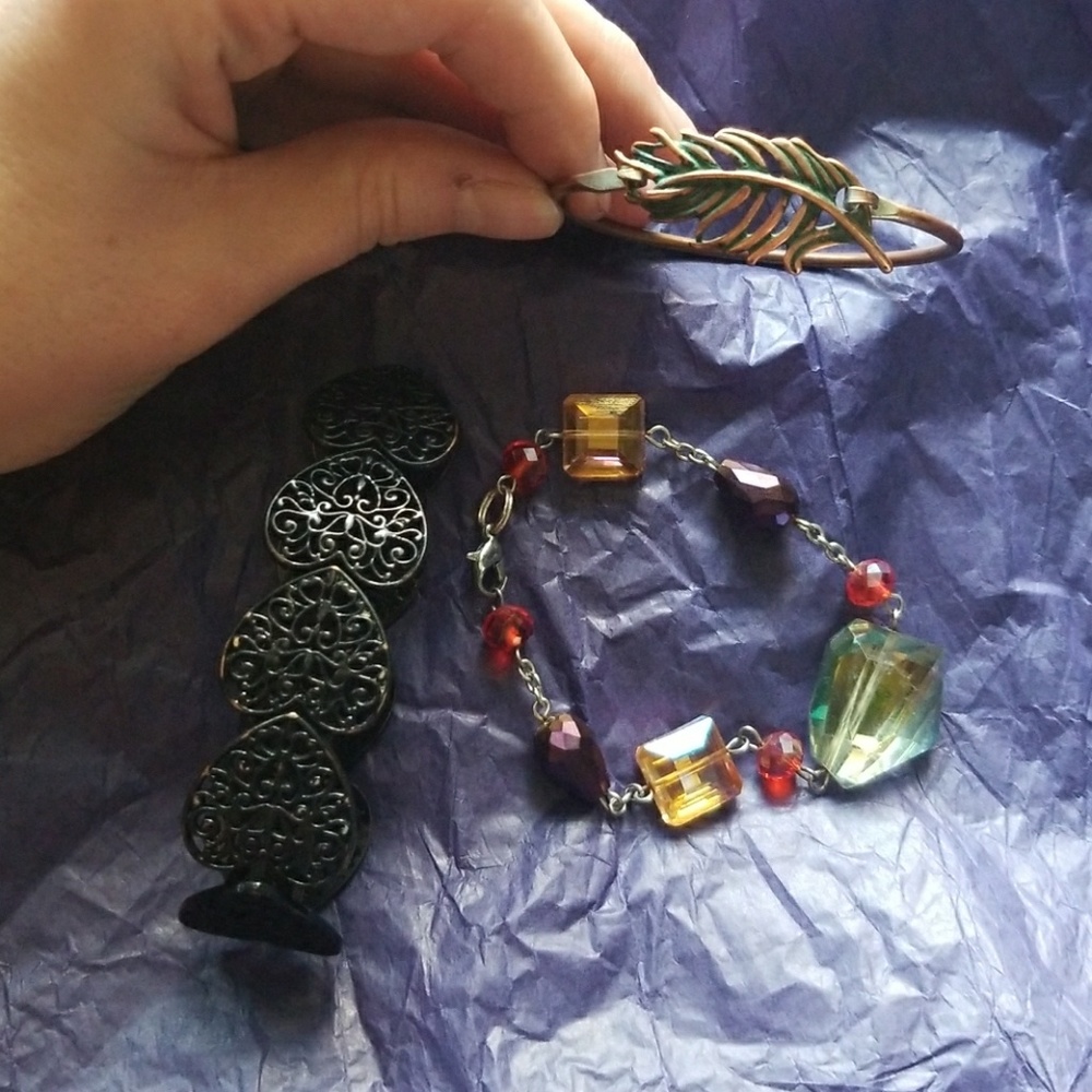 3 bracelets.